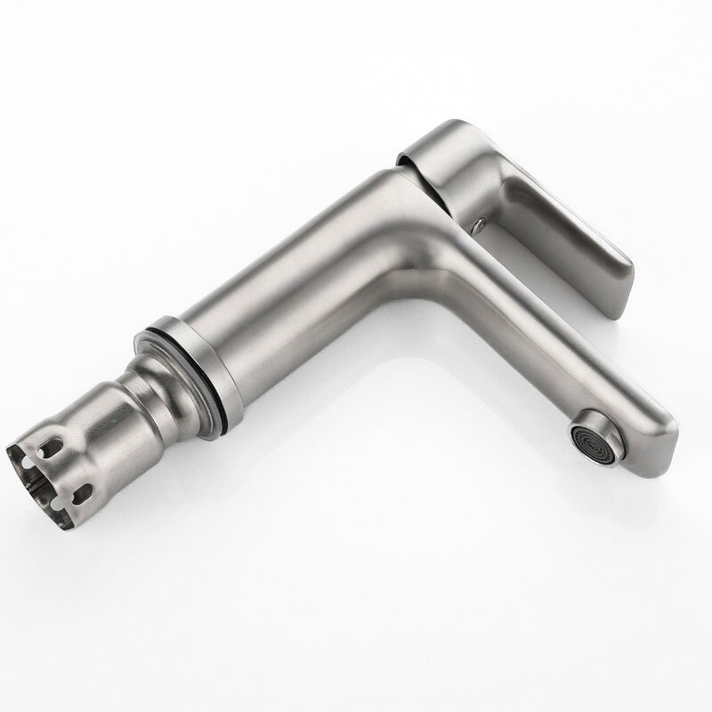 Modern Brushed Nickel Single Handle Faucet