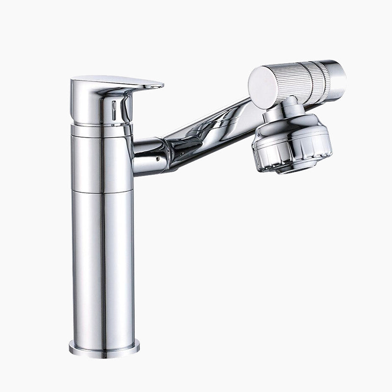 Chrome Kitchen Faucet with Swivel Sprayer