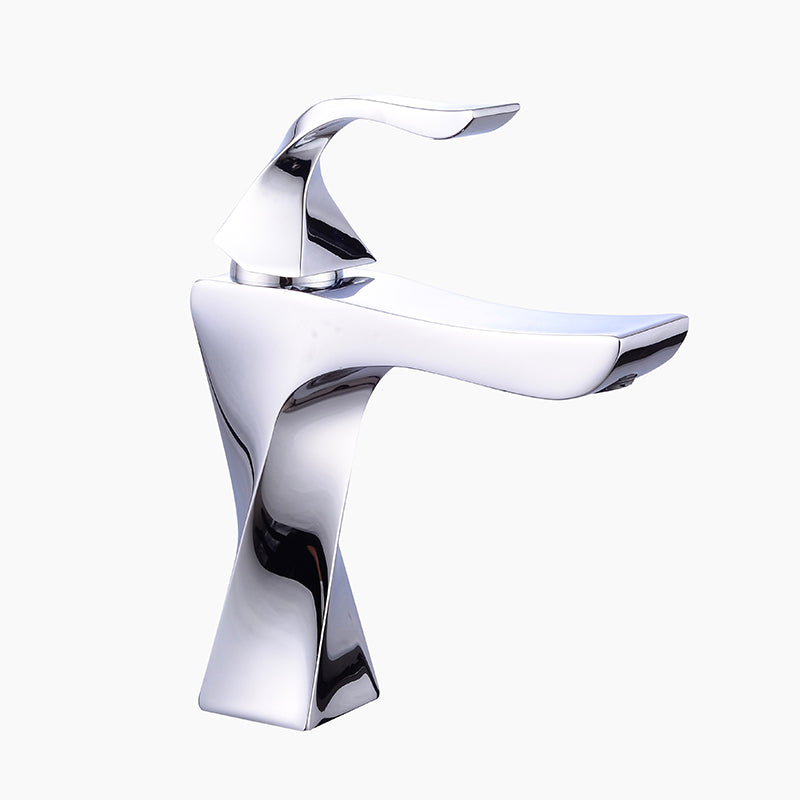 Polished Chrome Twist Single Lever Basin Faucet
