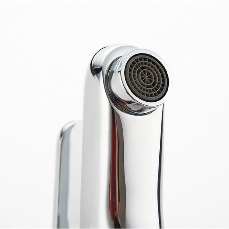 Modern Polished Chrome Single Handle Basin Faucet