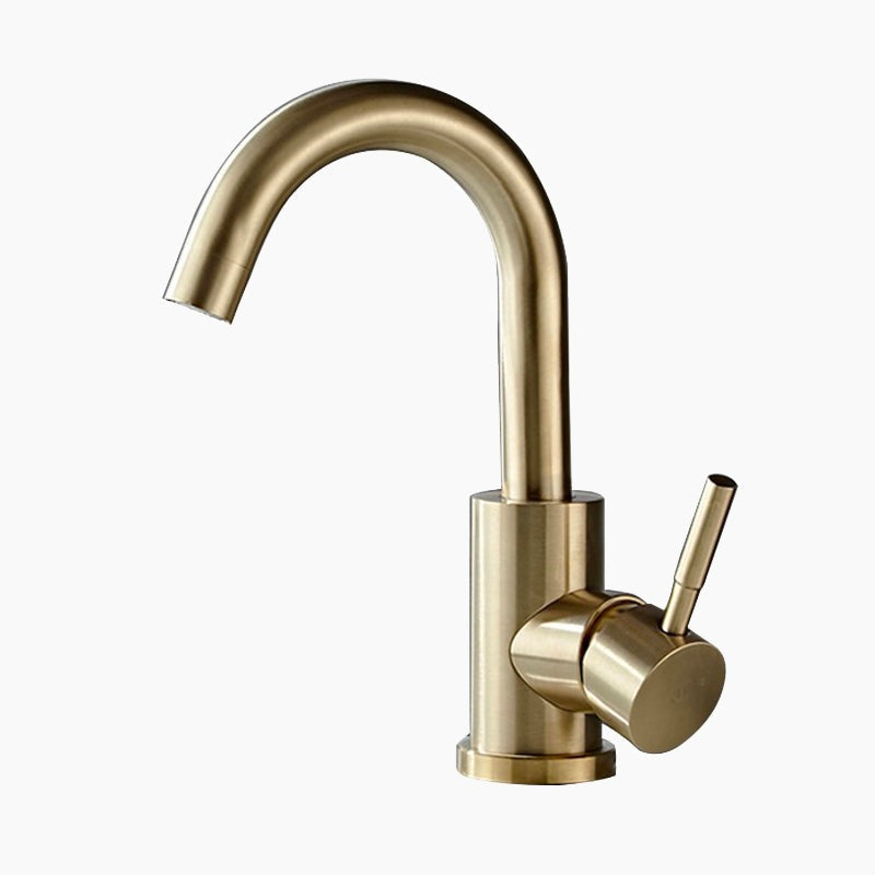 Brushed Gold Gooseneck Kitchen Faucet