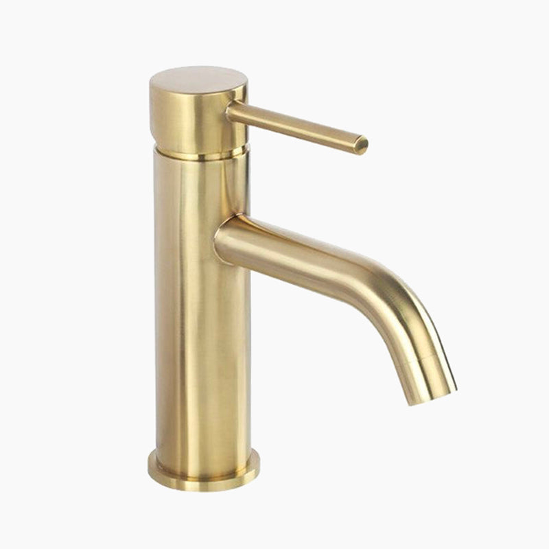 Modern Brushed Gold Single Handle Basin Faucet