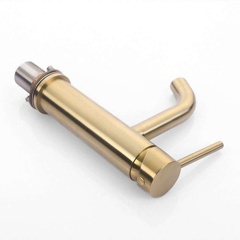 Modern Brushed Gold Single Handle Basin Faucet