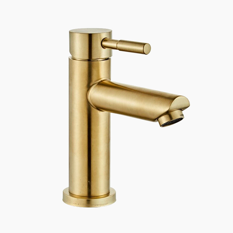 Modern Brushed Gold Basin Faucet with Single Lever