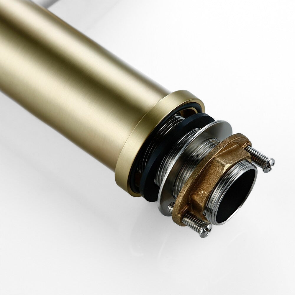 Modern Brushed Gold Basin Faucet with Single Lever