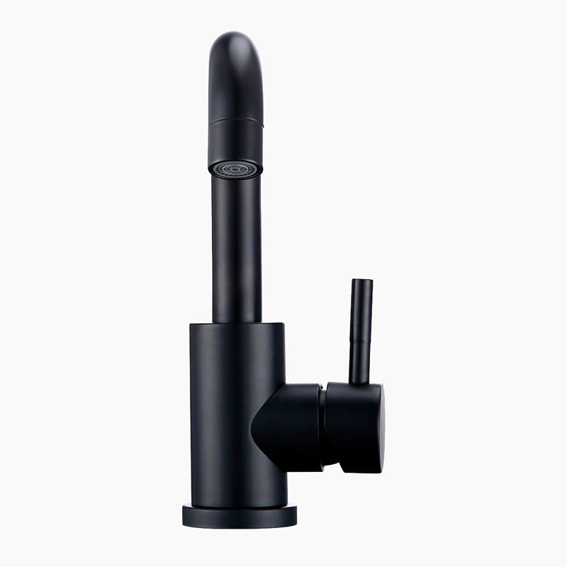 Modern Matte Black Single Lever Kitchen Faucet