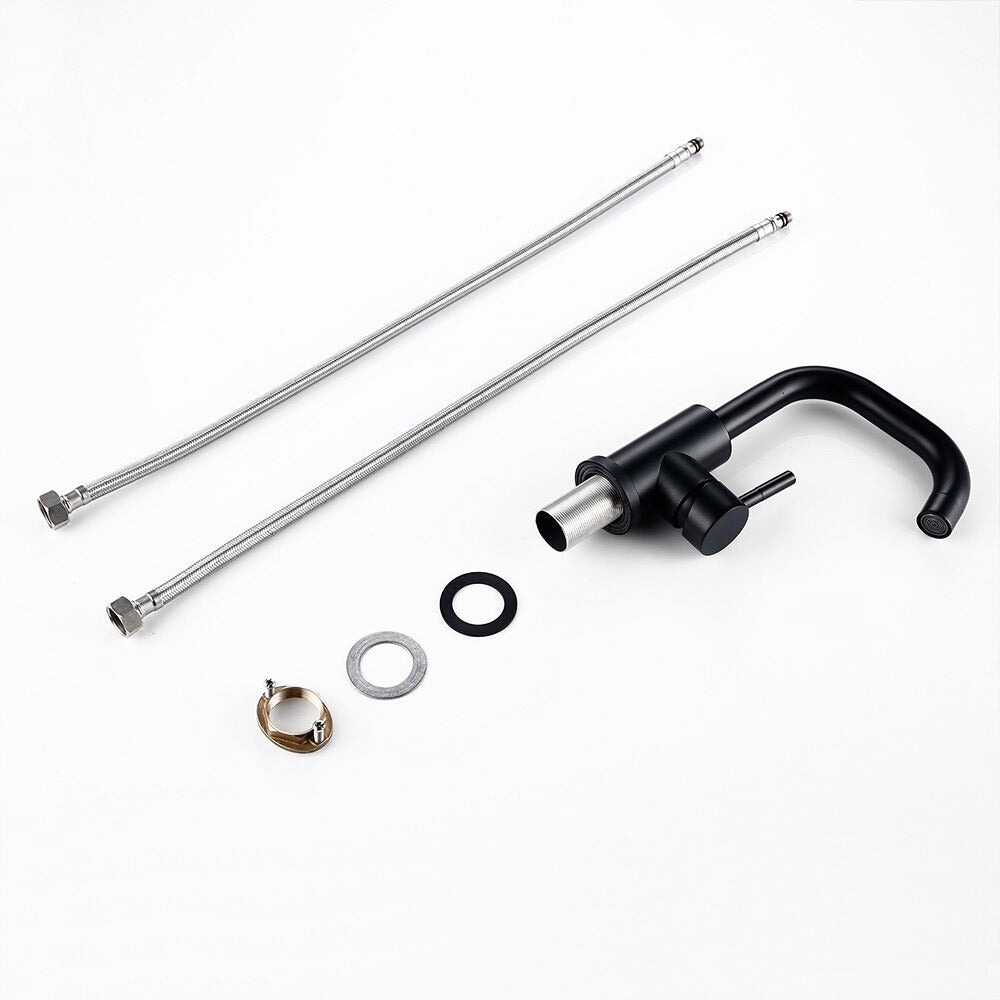 Modern Matte Black Single Lever Kitchen Faucet