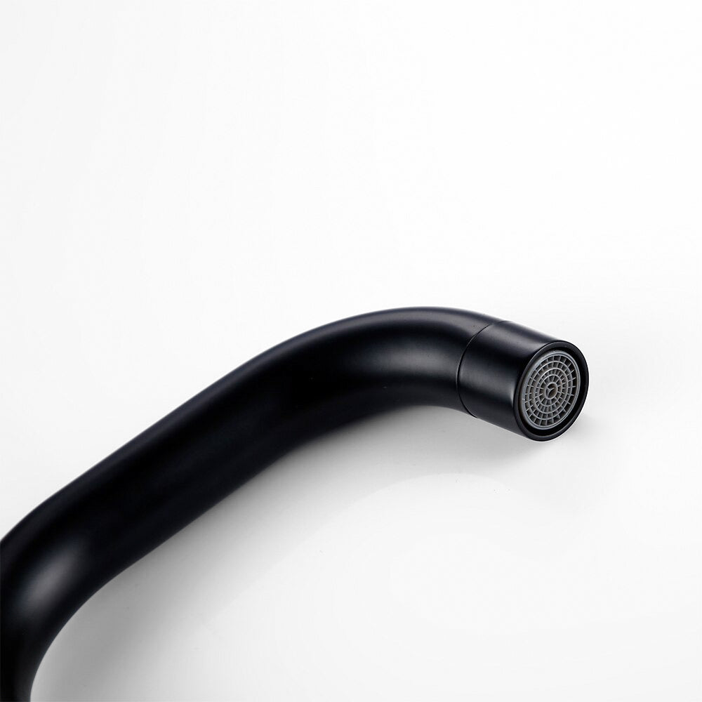 Modern Matte Black Single Lever Kitchen Faucet