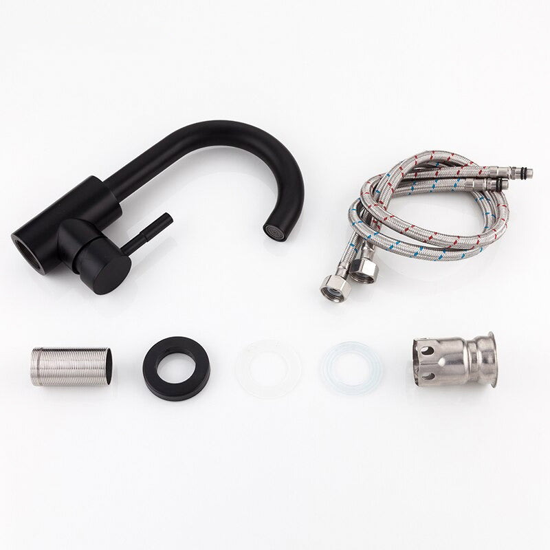 Matte Black Gooseneck Single Handle Faucet