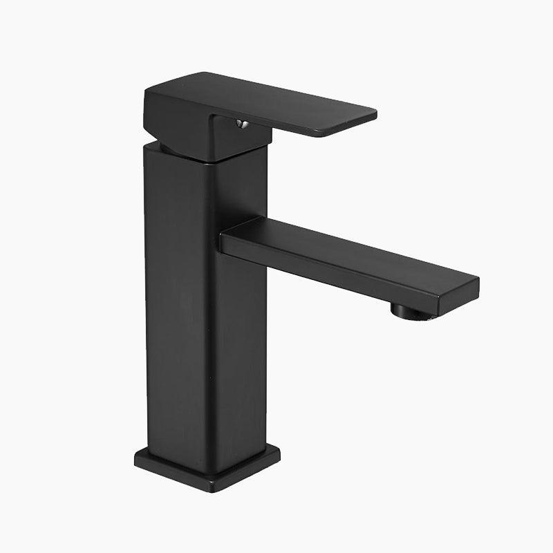 Modern Matte Black Single Lever Basin Faucet