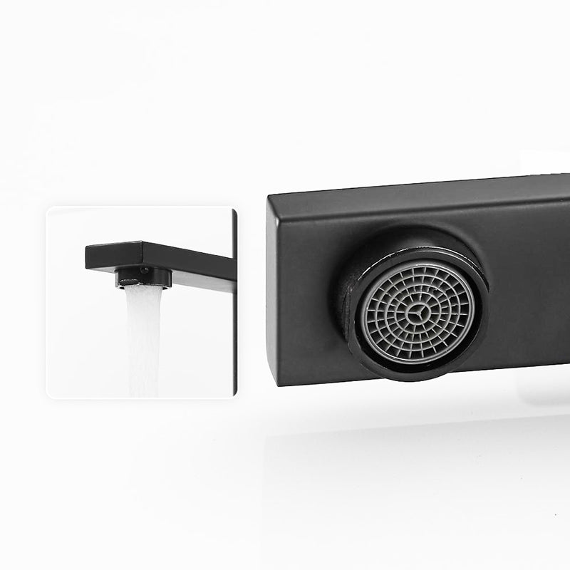 Modern Matte Black Single Lever Basin Faucet