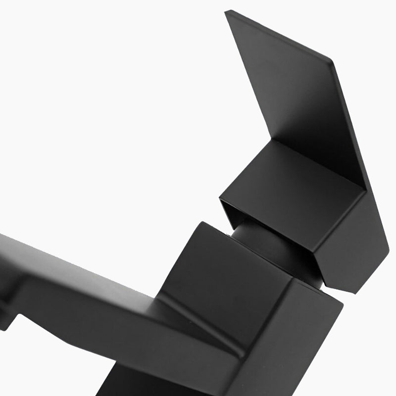 Modern Matte Black Single Lever Basin Faucet