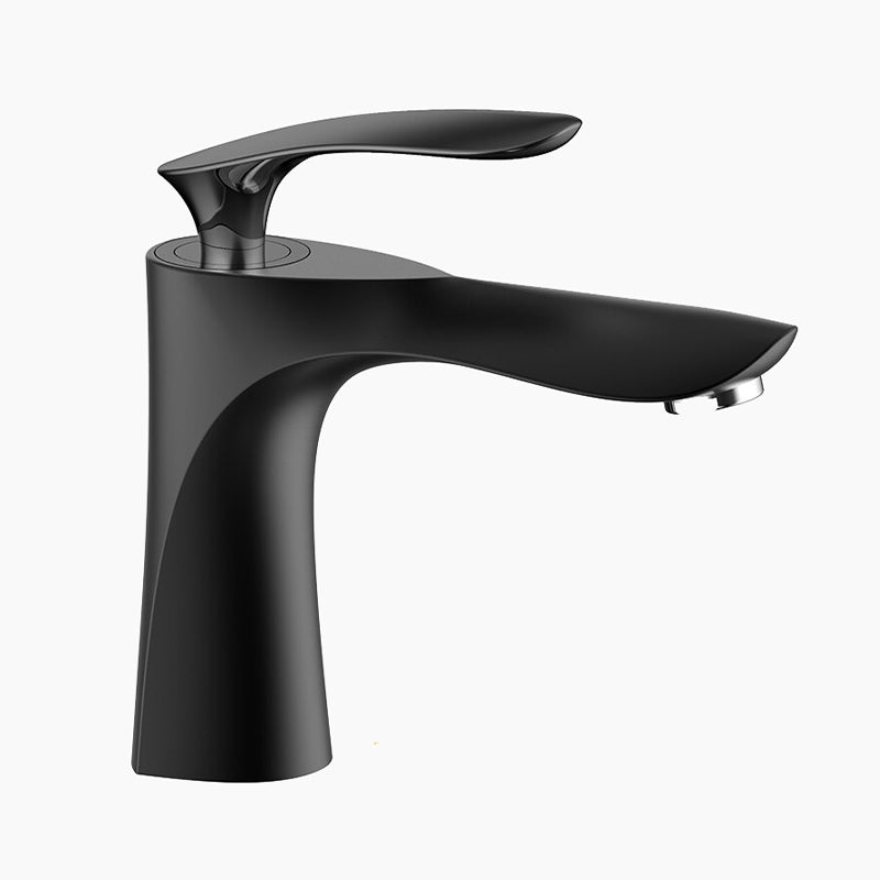 Sleek Matte Black Single Lever Sink Faucet