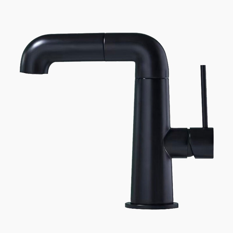 Modern Matte Black High-Arc Pull-Down Kitchen Faucet
