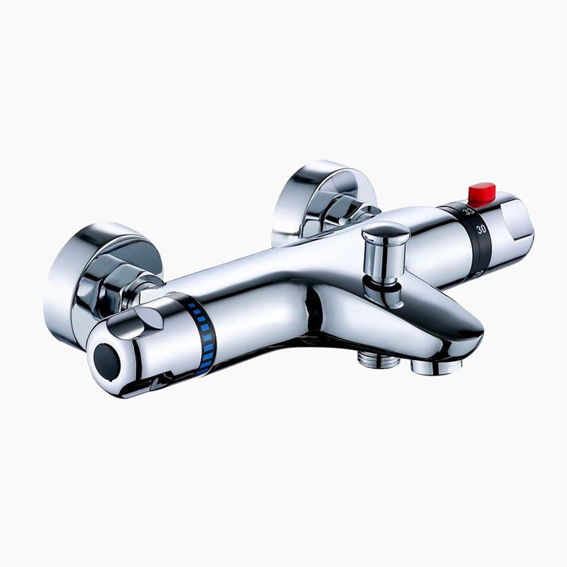 Chrome Thermostatic Shower Mixer with Safety Stop