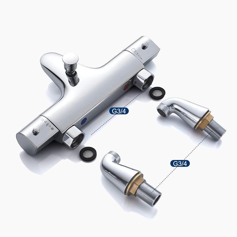Modern Chrome Thermostatic Bathtub Faucet