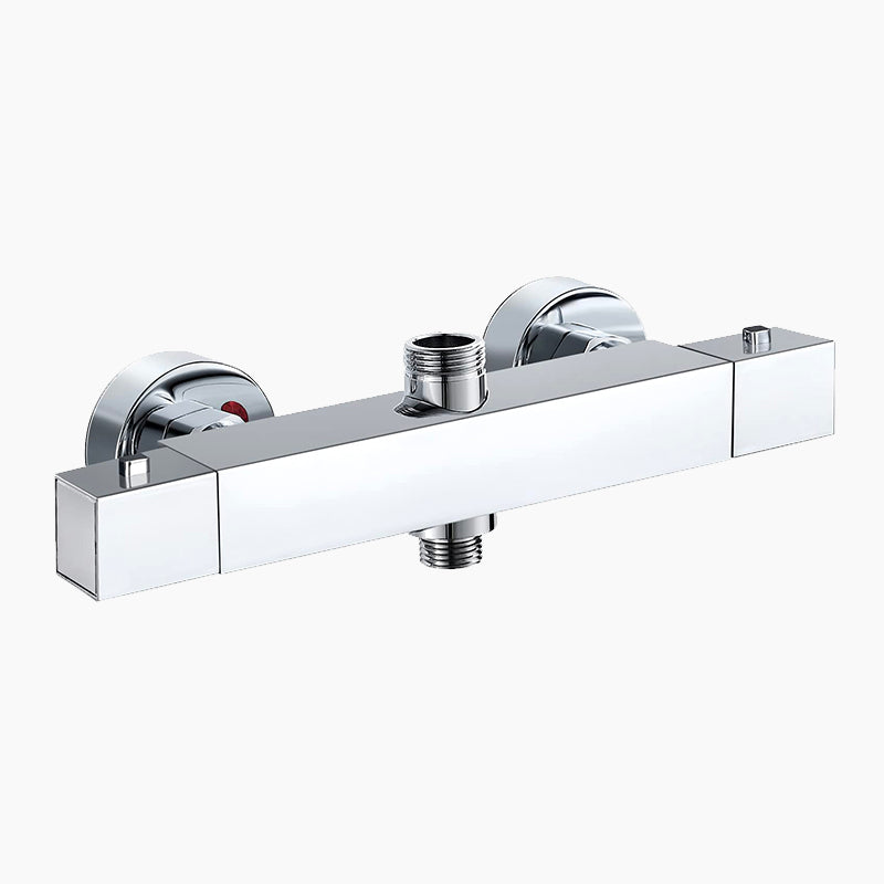 Modern Square Chrome Thermostatic Shower Mixer