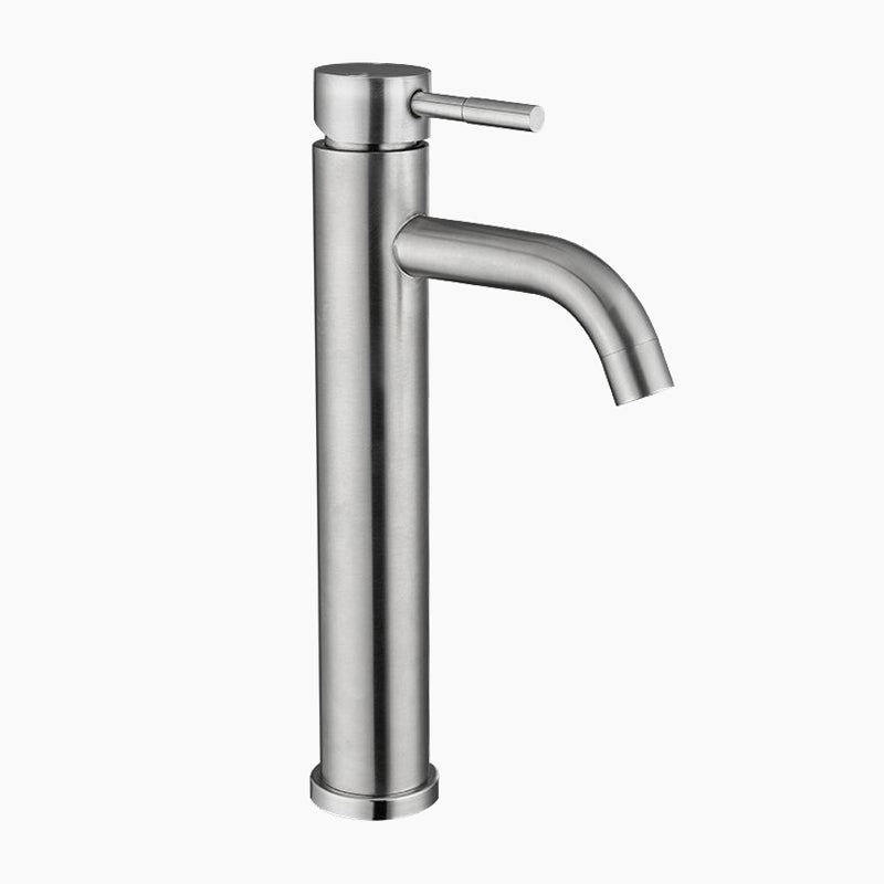 Tall Modern Brushed Stainless Steel Basin Faucet