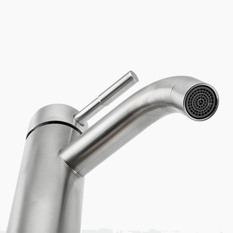 Tall Modern Brushed Stainless Steel Basin Faucet