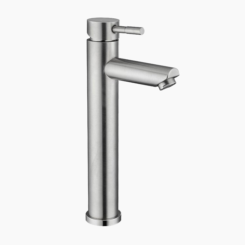 Tall Brushed Stainless Steel Single Lever Faucet