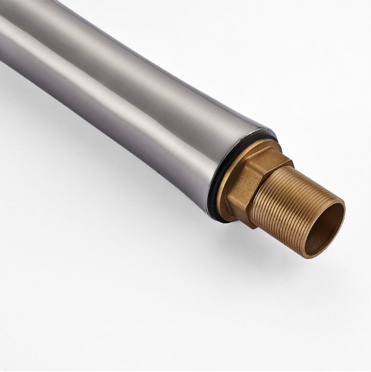 Tall Waterfall Basin Faucet in Brushed Nickel