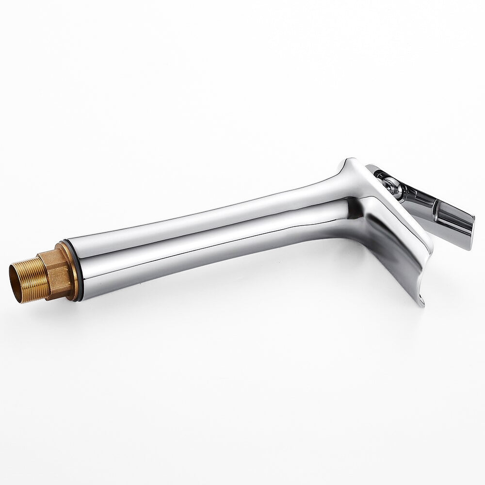 Modern Tall Single Handle Chrome Waterfall Faucet