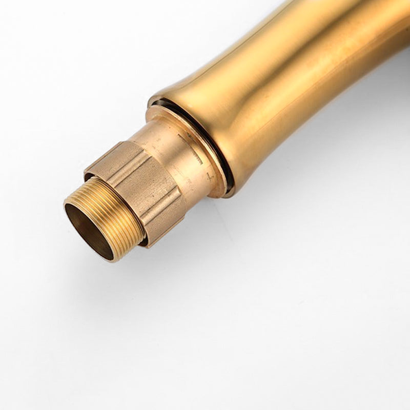 Brushed Gold Tall Waterfall Basin Faucet
