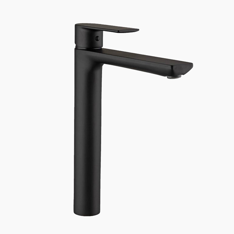 Modern Matte Black Tall Single-Lever Basin Faucet