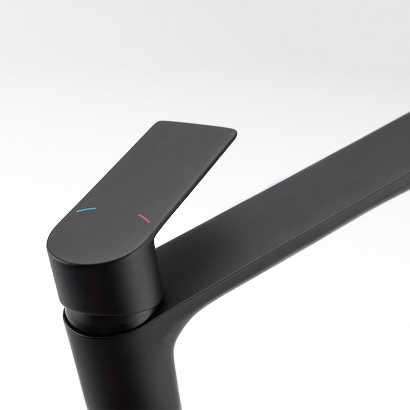 Modern Matte Black Tall Single-Lever Basin Faucet