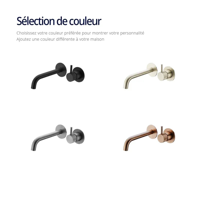Matte Black Wall Mounted Faucet with Knurled Handle
