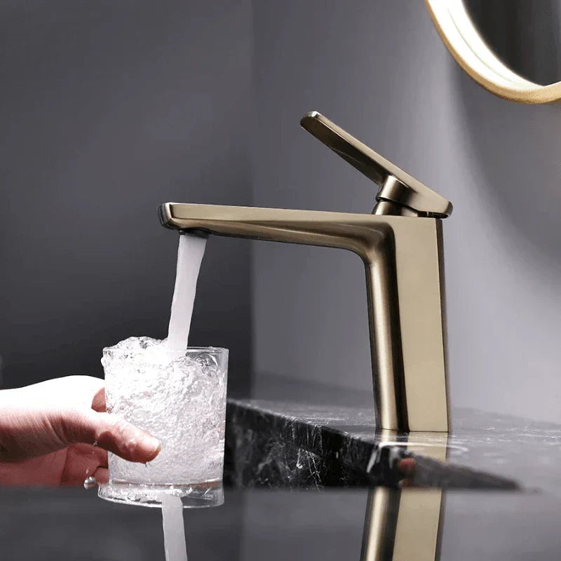 Modern Brushed Gold Single Lever Faucet