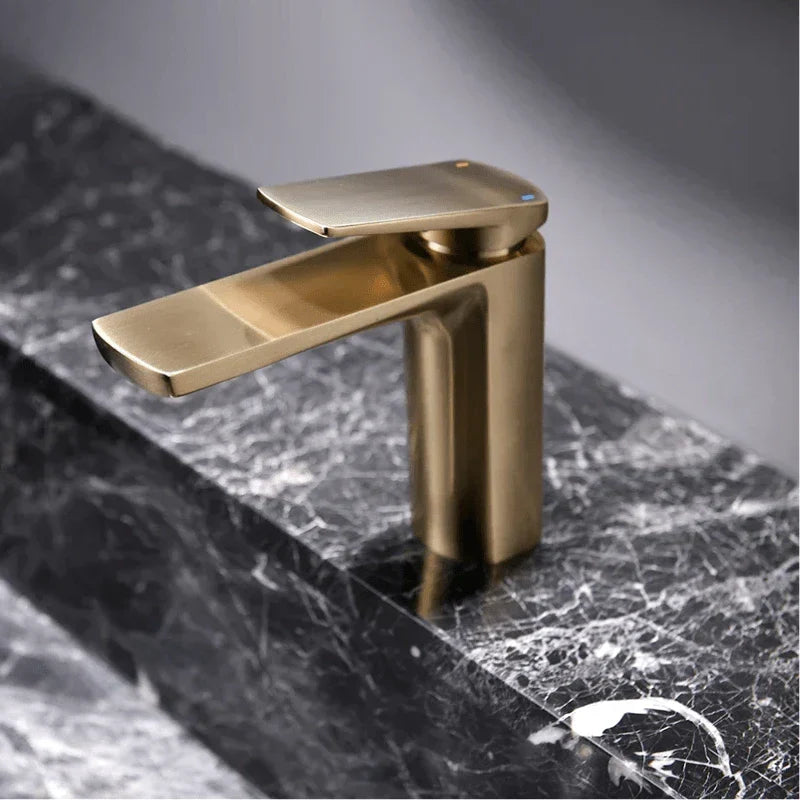 Modern Brushed Gold Single Lever Faucet