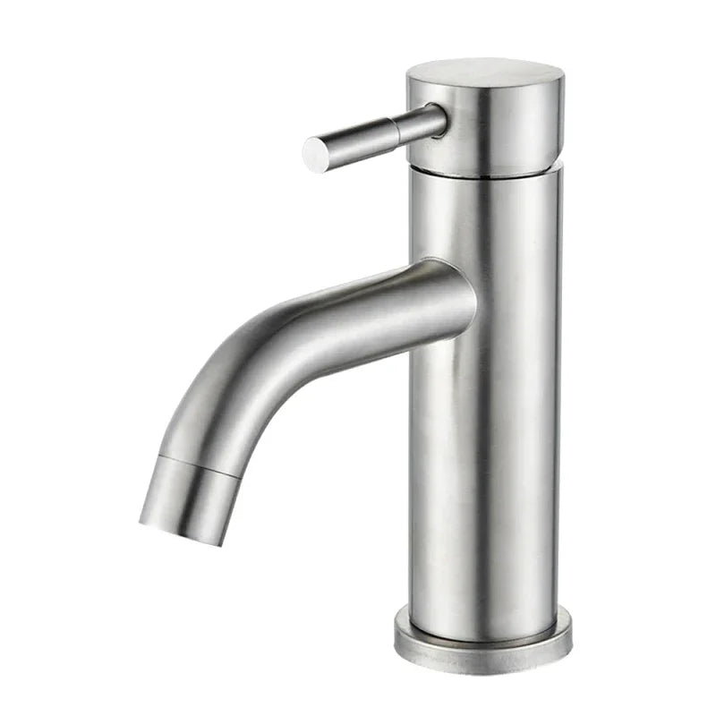 Brushed nickel faucet with elegant design