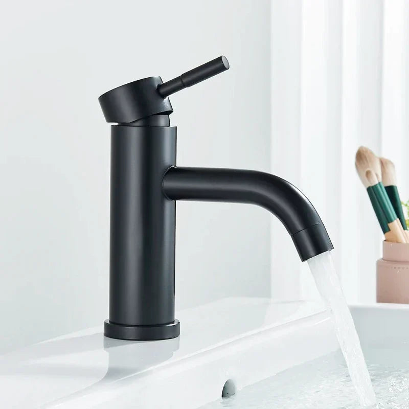 Modern Brushed Gold Single Handle Bathroom Faucet
