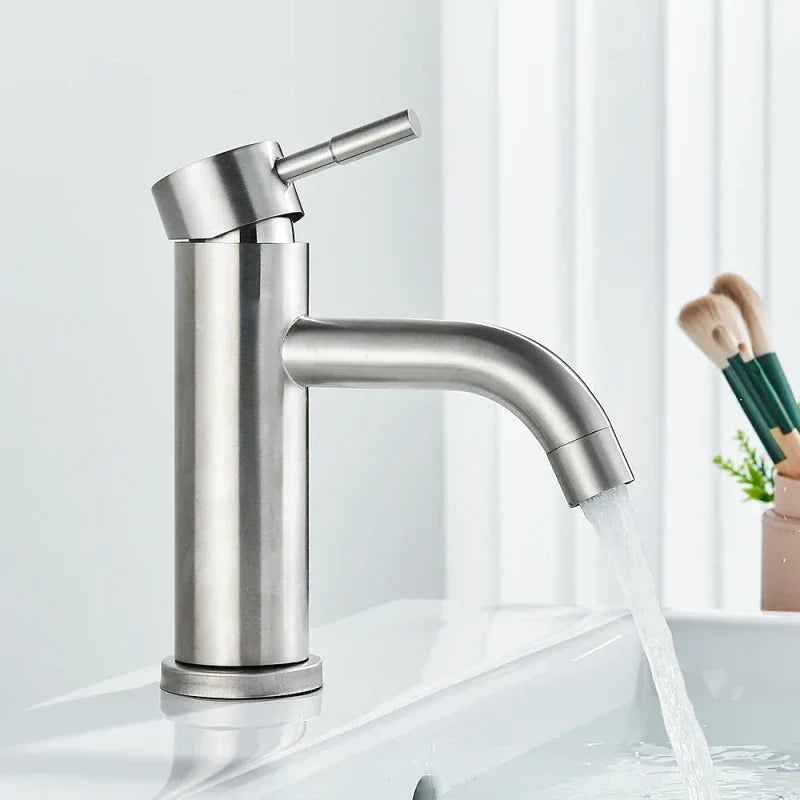 Modern Brushed Gold Single Handle Bathroom Faucet