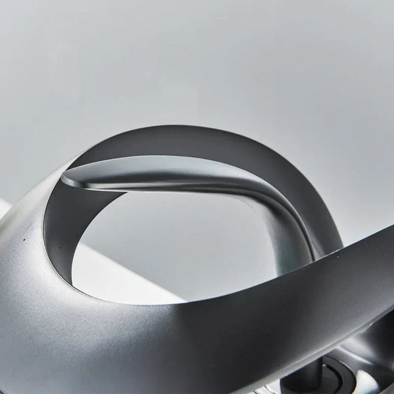 Modern Matte Black Waterfall Faucet with Twisted Spout