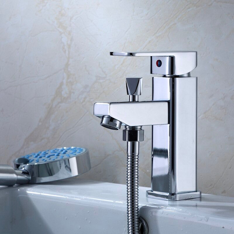A Brushed Steel Bath Mixer Image