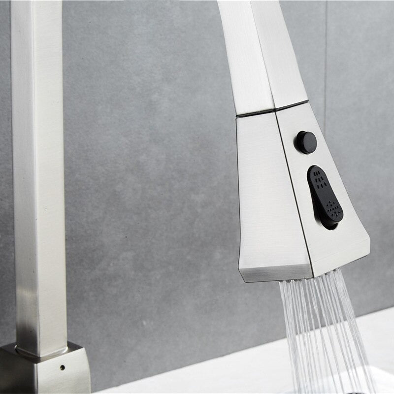 A Modern Stainless Steel Kitchen Faucet Image