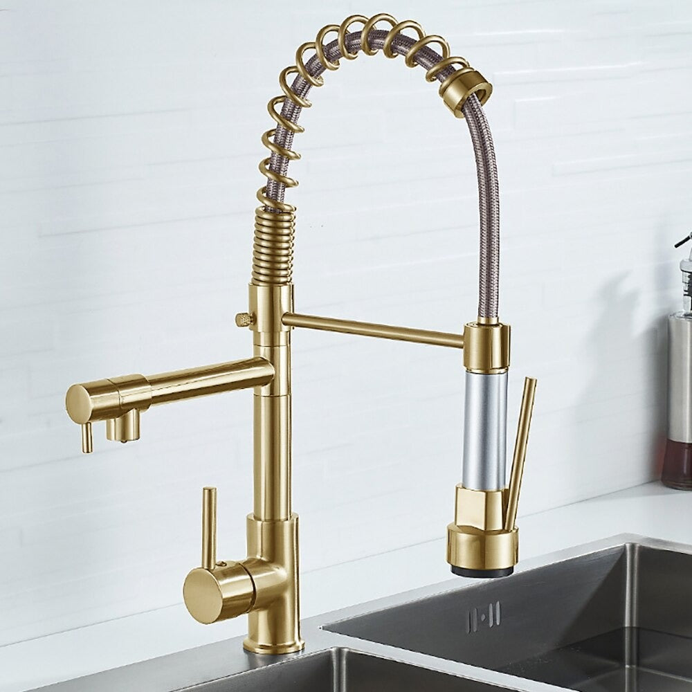 A Premium Gold Kitchen Faucet Image