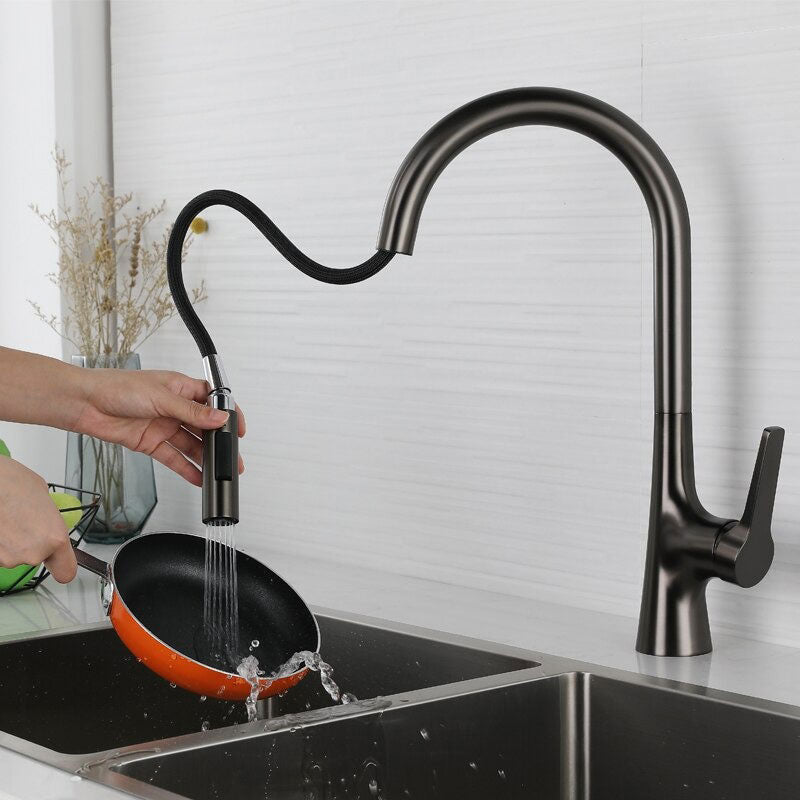 An Anthracite Gooseneck Kitchen Faucet Image