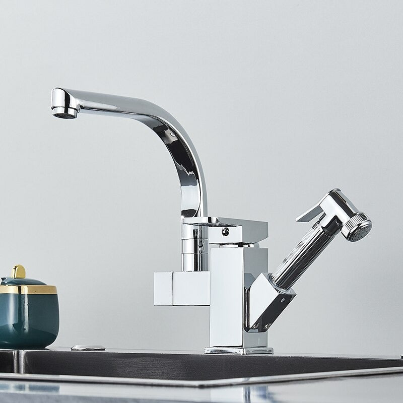 A Modern Chrome Kitchen Faucet Image