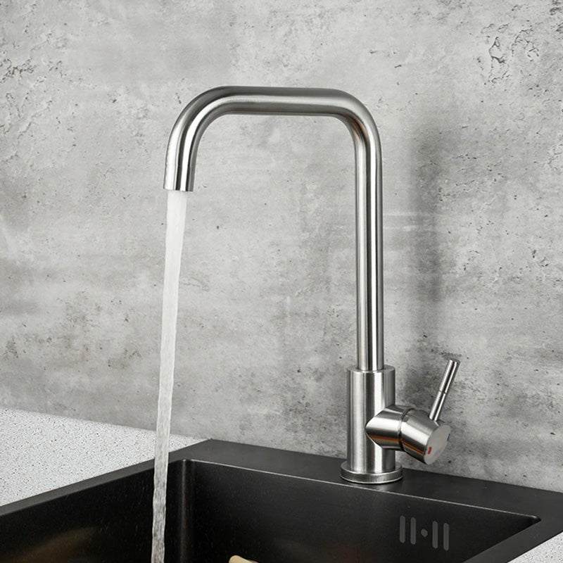 A Stainless Steel Gooseneck Faucet Image