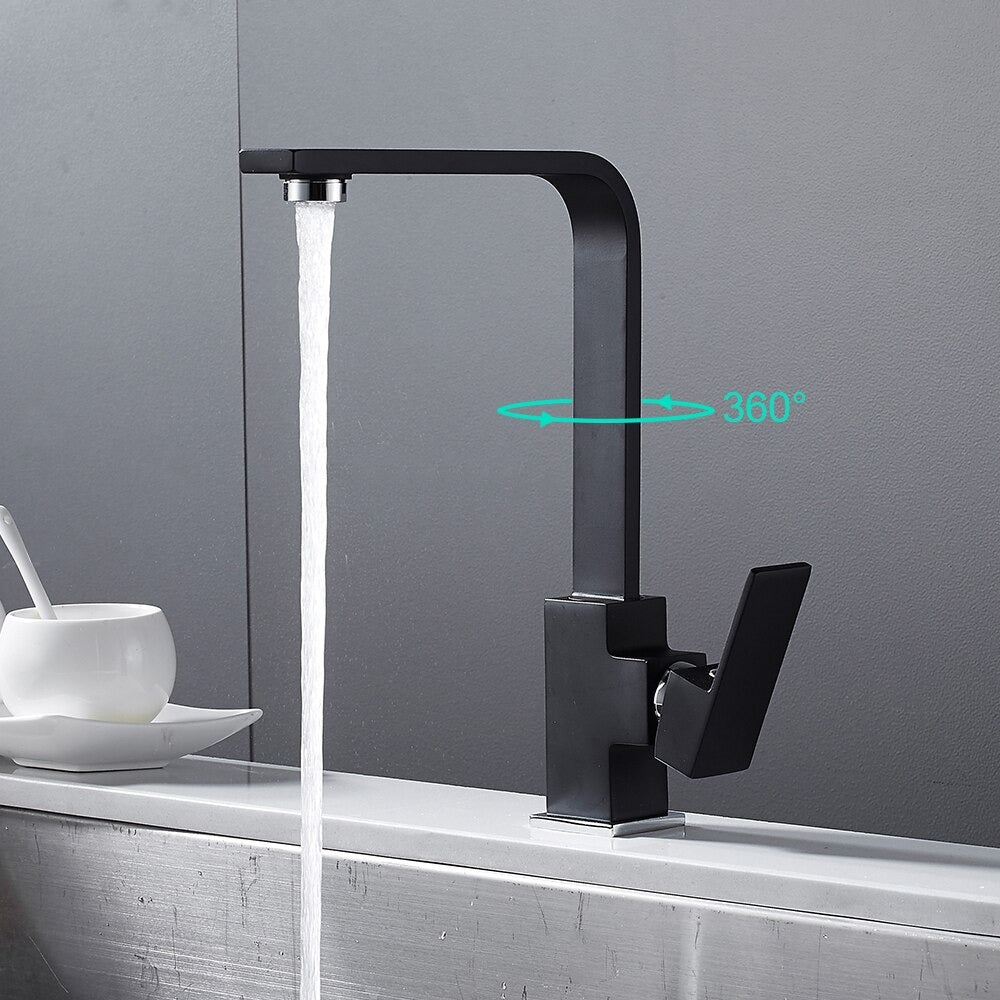 A Black Faucet for Single and Double Sinks Image