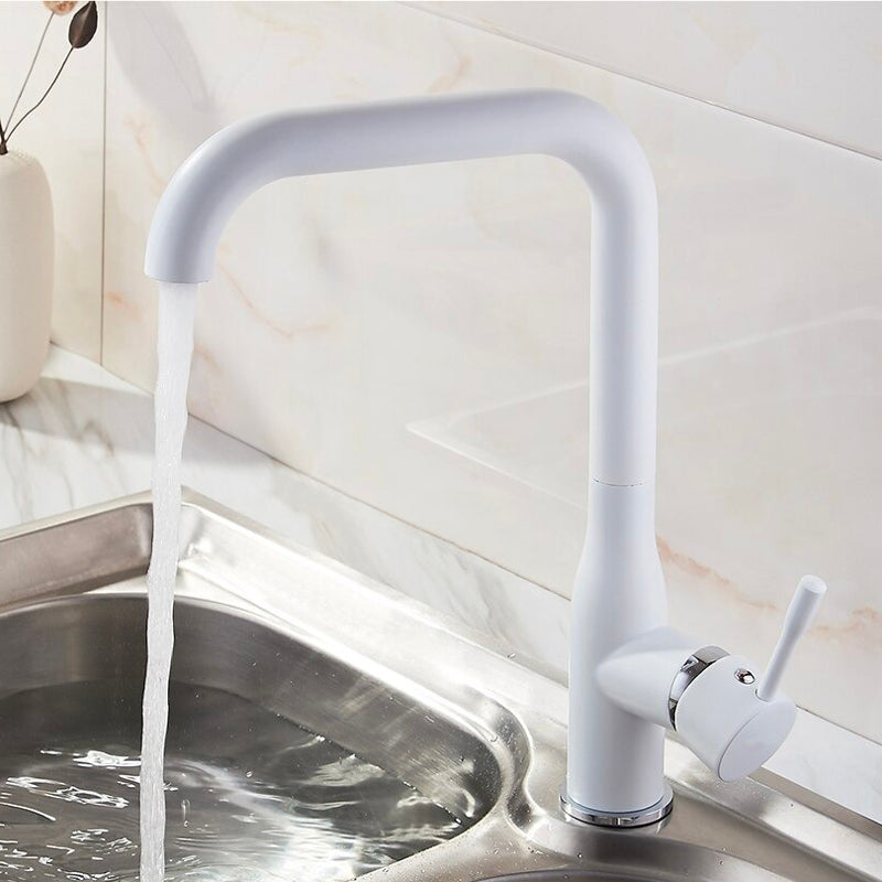 A White Gooseneck Faucet Image