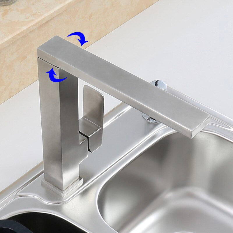 A Stainless Steel Faucet for Single and Double Sinks Image
