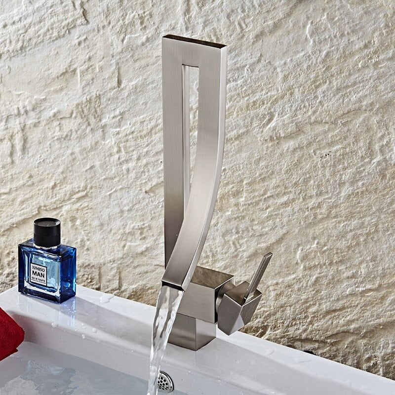 A Single-Handle Bathroom Sink Faucet Image