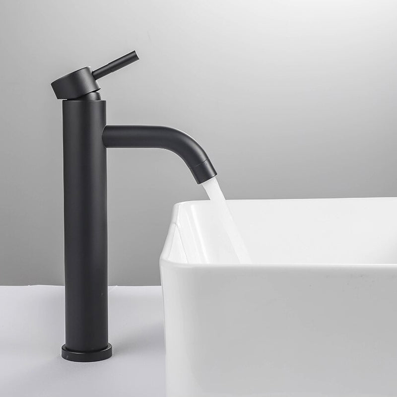 A Matte Black Bathroom Sink Faucet Image
