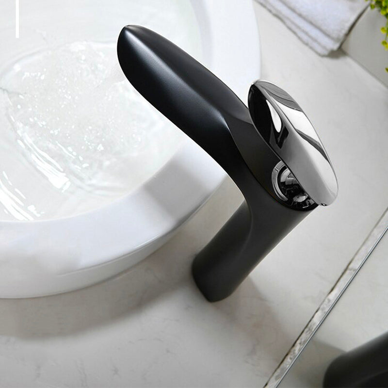A Black Bathroom Sink Faucet Image