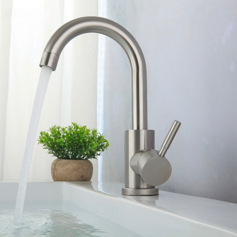A Gooseneck Bathroom Sink Faucet Image