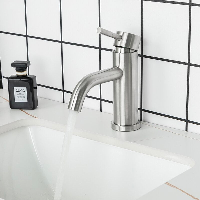 A Single-Handle Bathroom Sink Faucet Image